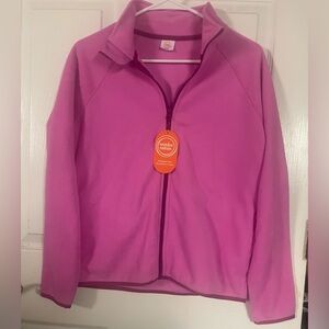 🔴 3/$12 Wonder Nation Girls Vibrant Pink Fleece Jacket! NWT! Size XXL (18)